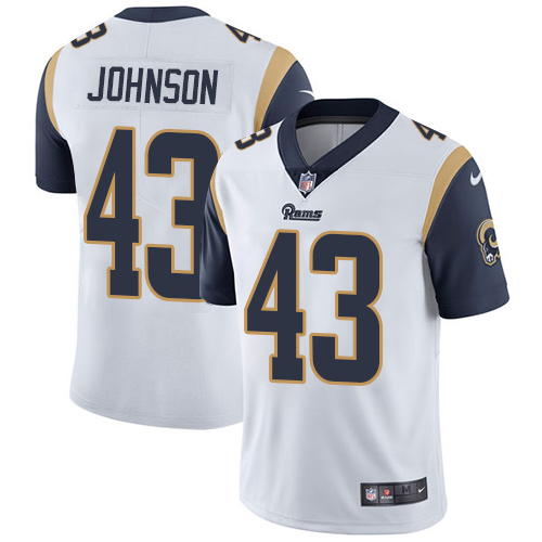 Nike Rams #43 John Johnson White Men's Stitched NFL Vapor Untouchable Limited Jersey